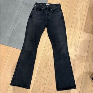 Citizens of Humanity Libby High-Rise Washed Black Flared Jeans